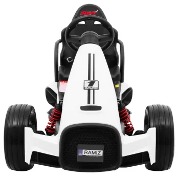 Bolid Xr 1 Dječji Go Kart Na Baterije, Bijeli + Podesivi Volan + Konturirano Sjedalo, Bijela 3