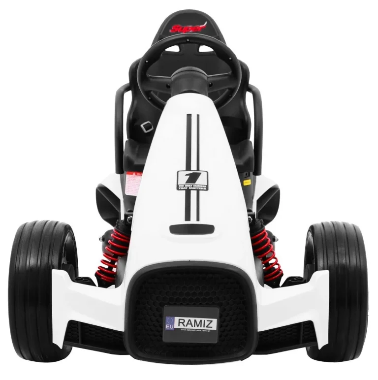 Bolid Xr 1 Dječji Go Kart Na Baterije, Bijeli + Podesivi Volan + Konturirano Sjedalo, Bijela 3