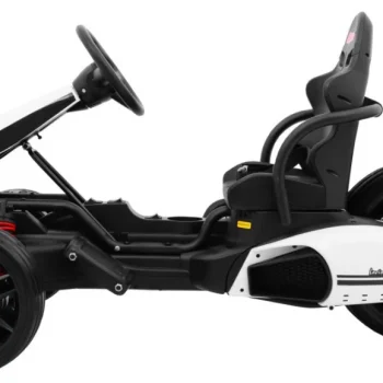 Bolid Xr 1 Dječji Go Kart Na Baterije, Bijeli + Podesivi Volan + Konturirano Sjedalo, Bijela 4