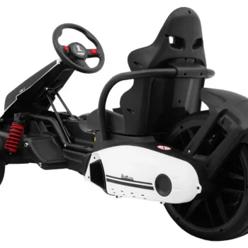 Bolid Xr 1 Dječji Go Kart Na Baterije, Bijeli + Podesivi Volan + Konturirano Sjedalo, Bijela 5