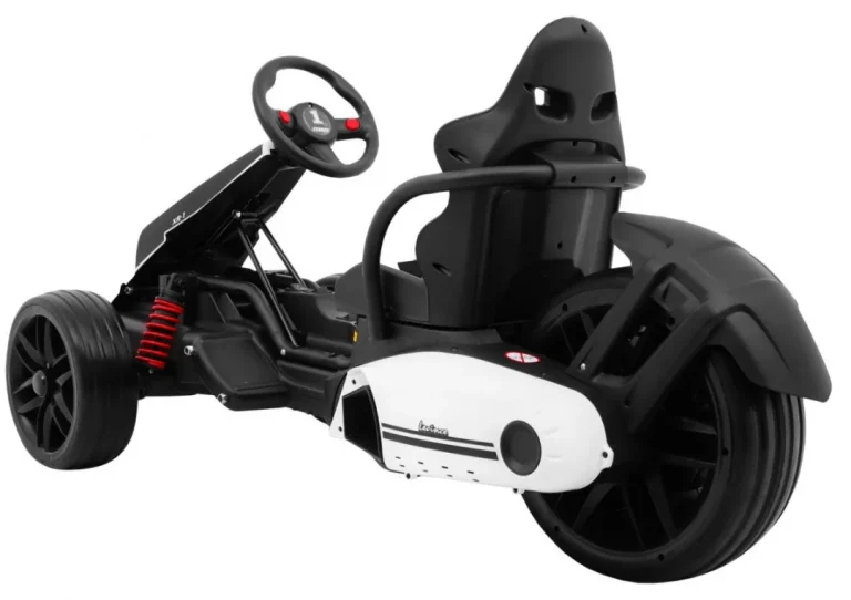 Bolid Xr 1 Dječji Go Kart Na Baterije, Bijeli + Podesivi Volan + Konturirano Sjedalo, Bijela 5