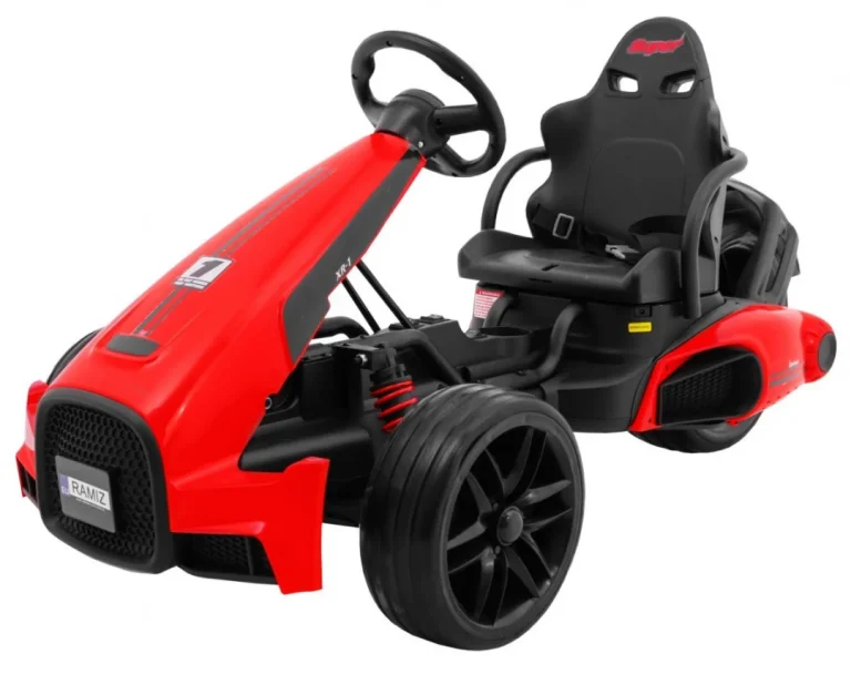 Bolid Xr 1 Dječji Go Kart Na Baterije, Crveni + Podesivi Volan + Konturirano Sjedalo, Crvena 1