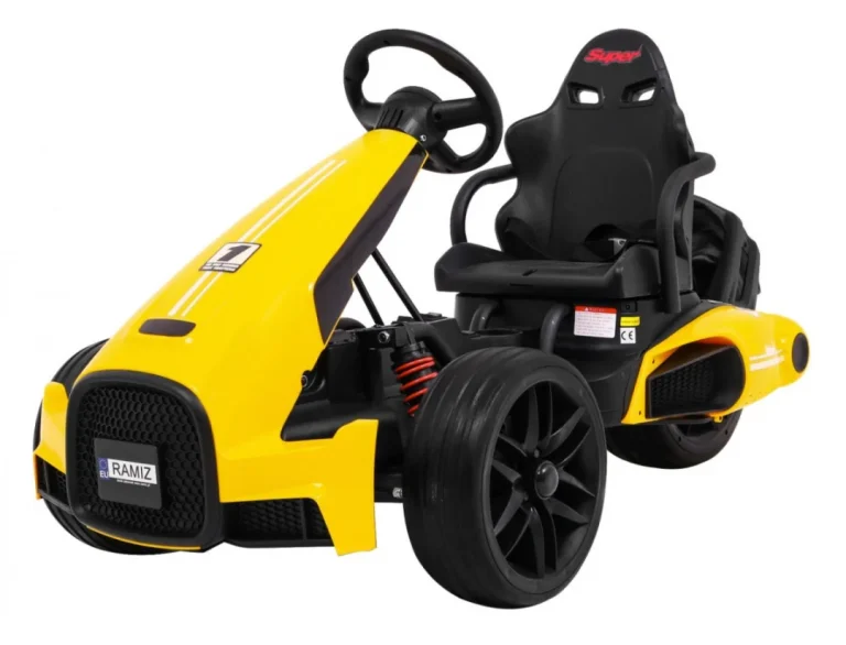 Bolid Xr 1 Dječji Go Kart Na Baterije, žuti + Podesivi Volan + Konturirano Sjedalo, žuta 1