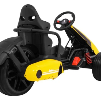Bolid Xr 1 Dječji Go Kart Na Baterije, žuti + Podesivi Volan + Konturirano Sjedalo, žuta 11