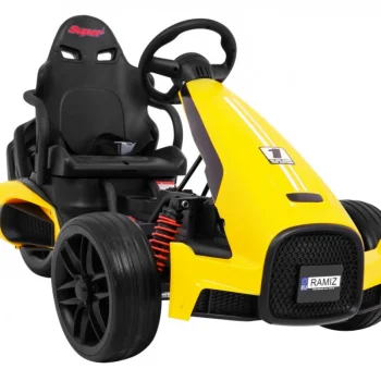 Bolid Xr 1 Dječji Go Kart Na Baterije, žuti + Podesivi Volan + Konturirano Sjedalo, žuta 12