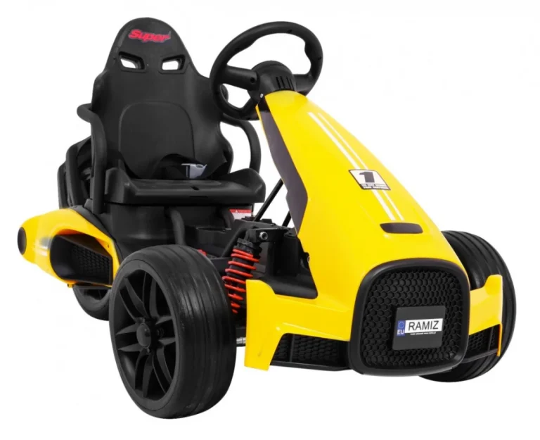 Bolid Xr 1 Dječji Go Kart Na Baterije, žuti + Podesivi Volan + Konturirano Sjedalo, žuta 12