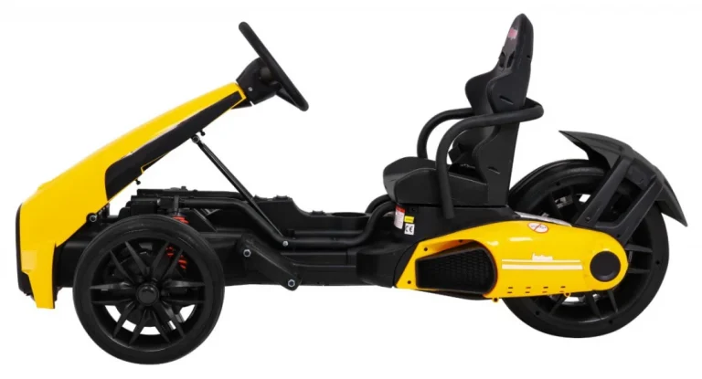 Bolid Xr 1 Dječji Go Kart Na Baterije, žuti + Podesivi Volan + Konturirano Sjedalo, žuta 4