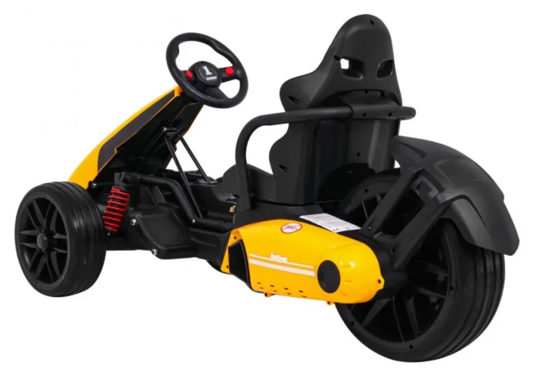 Bolid Xr 1 Dječji Go Kart Na Baterije, žuti + Podesivi Volan + Konturirano Sjedalo, žuta 5
