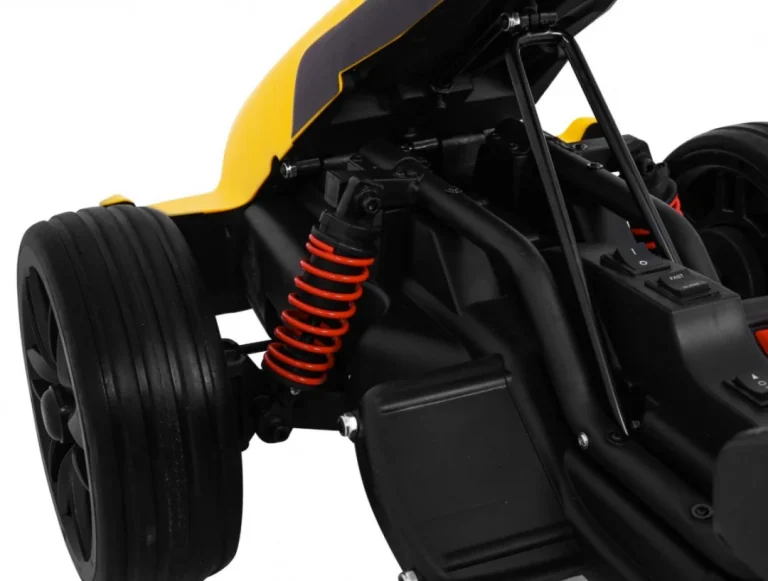 Bolid Xr 1 Dječji Go Kart Na Baterije, žuti + Podesivi Volan + Konturirano Sjedalo, žuta 8