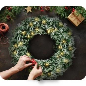 Božićni Ukras 45 Cm S Led Svjetlima Plonos 4836 3