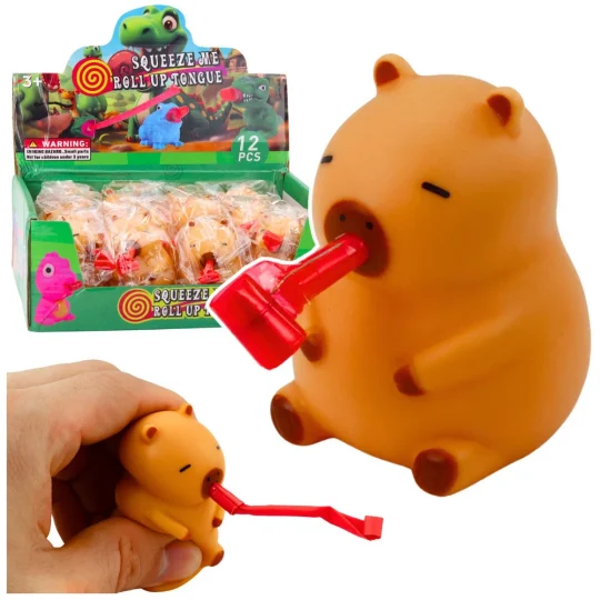 Brončana Figurica Mekane Kapibare S Trubom I Lulom 7 Cm 1