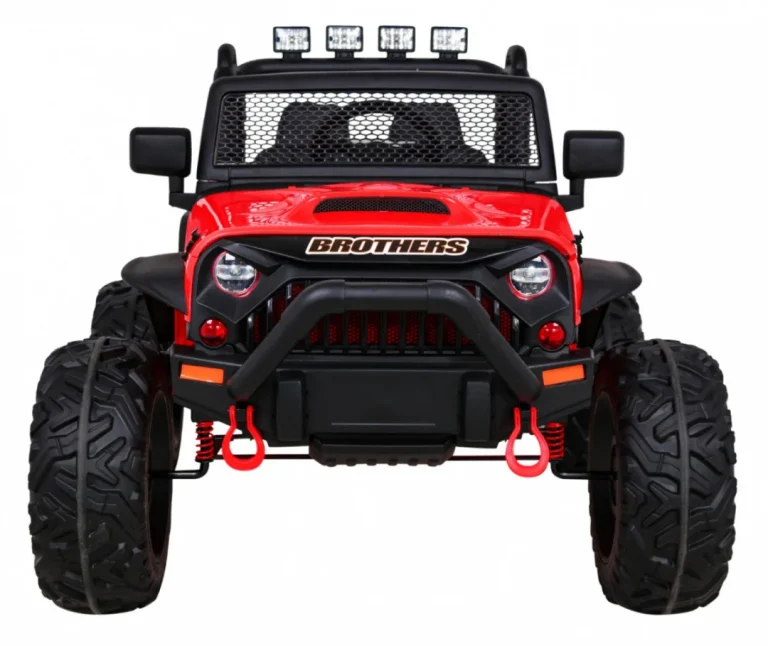 Brothers Terenski Automobil Na Baterije, Crveni + Daljinski Upravljač + Spori Start + Eva, Crvena 3