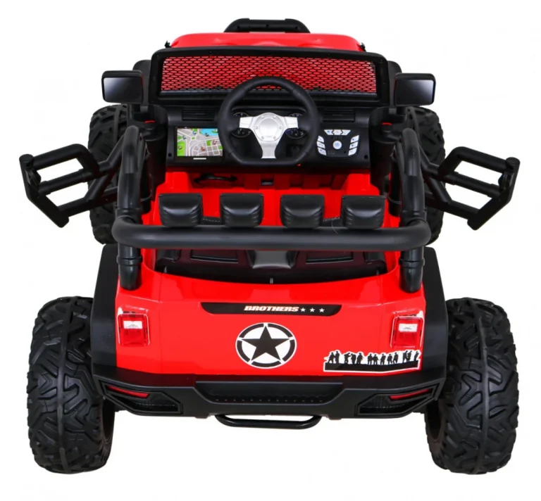 Brothers Terenski Automobil Na Baterije, Crveni + Daljinski Upravljač + Spori Start + Eva, Crvena 7