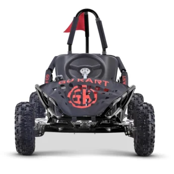 Brzi Zmaj Crni Baterijski Go Kart 30km/h + 1000w Motor + Napuhani Kotači + Podešavanje, Crna Motor Na Akumulator 2