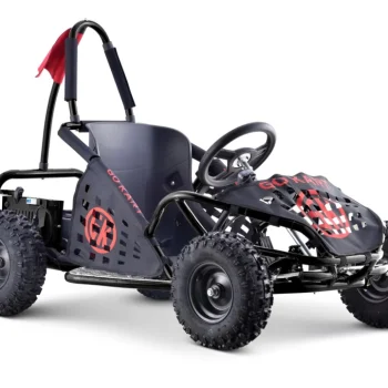 Brzi Zmaj Crni Baterijski Go Kart 30km/h + 1000w Motor + Napuhani Kotači + Podešavanje, Crna Motor Na Akumulator 3