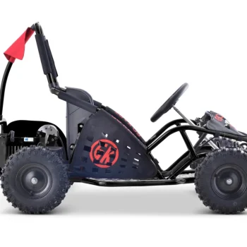 Brzi Zmaj Crni Baterijski Go Kart 30km/h + 1000w Motor + Napuhani Kotači + Podešavanje, Crna Motor Na Akumulator 4