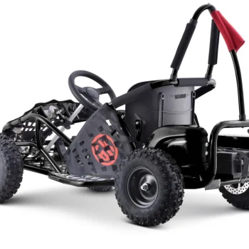 Brzi Zmaj Crni Baterijski Go Kart 30km/h + 1000w Motor + Napuhani Kotači + Podešavanje, Crna Motor Na Akumulator 7