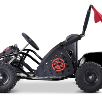 Brzi Zmaj Crni Baterijski Go Kart 30km/h + 1000w Motor + Napuhani Kotači + Podešavanje, Crna Motor Na Akumulator 8