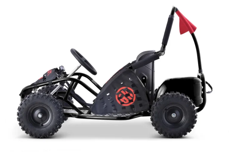 Brzi Zmaj Crni Baterijski Go Kart 30km/h + 1000w Motor + Napuhani Kotači + Podešavanje, Crna Motor Na Akumulator 8