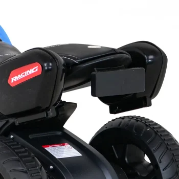 Brzi Turistički Motocikl Na Baterije Za Djecu, Plavi + Audio + Svjetla + Eko Koža, Plava Motor Na Akumulator 10