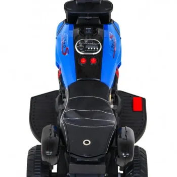 Brzi Turistički Motocikl Na Baterije Za Djecu, Plavi + Audio + Svjetla + Eko Koža, Plava Motor Na Akumulator 6