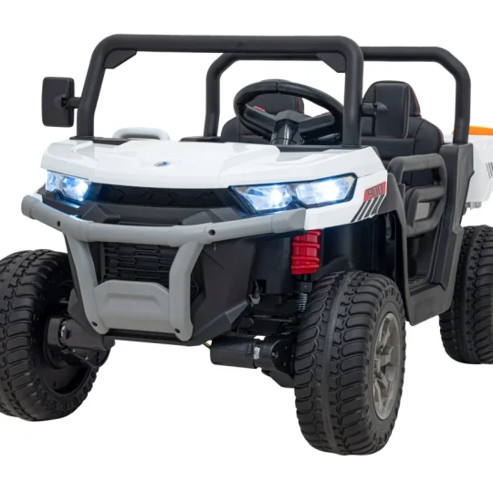 Brzina Pick Up A 900 Za Djecu Bijela + 4x4 Pogon + Pomični Kiper + Prtljažnik + Daljinski Upravljač 1
