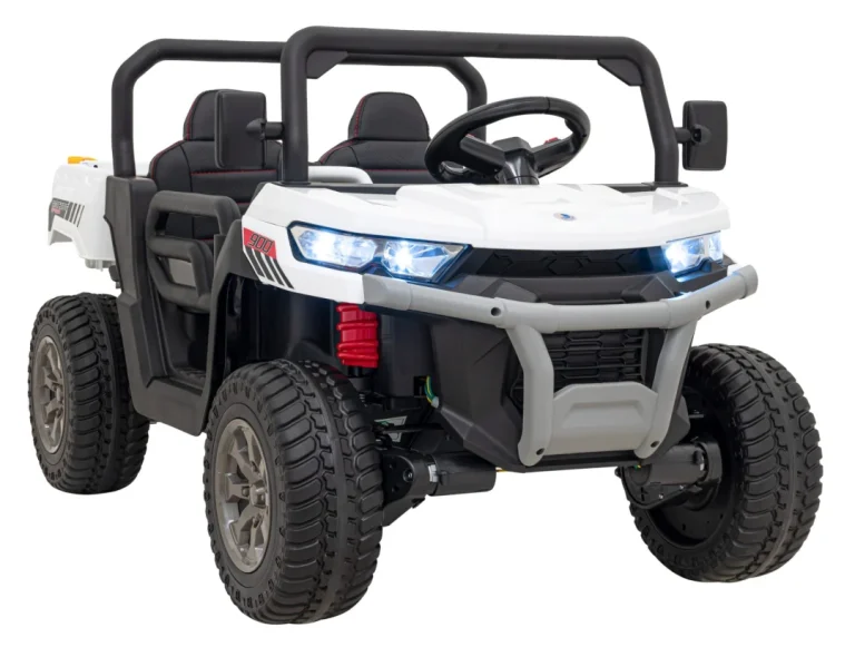 Brzina Pick Up A 900 Za Djecu Bijela + 4x4 Pogon + Pomični Kiper + Prtljažnik + Daljinski Upravljač 12