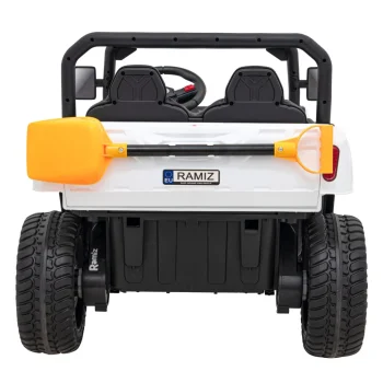 Brzina Pick Up A 900 Za Djecu Bijela + 4x4 Pogon + Pomični Kiper + Prtljažnik + Daljinski Upravljač 7