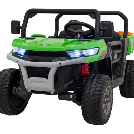 Brzina Prikupljanja 900 Za Djecu Zelena + 4x4 Pogon + Pokretni Kiper + Prtljažnik + Daljinski Upravljač + Lopata + Audio Led 1