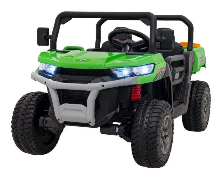 Brzina Prikupljanja 900 Za Djecu Zelena + 4x4 Pogon + Pokretni Kiper + Prtljažnik + Daljinski Upravljač + Lopata + Audio Led 1