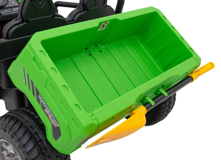 Brzina Prikupljanja 900 Za Djecu Zelena + 4x4 Pogon + Pokretni Kiper + Prtljažnik + Daljinski Upravljač + Lopata + Audio Led 15