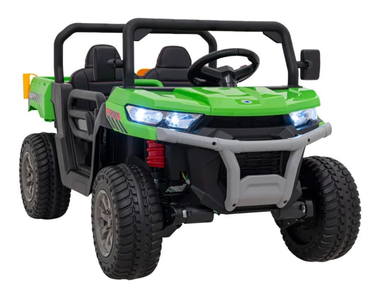 Brzina Prikupljanja 900 Za Djecu Zelena + 4x4 Pogon + Pokretni Kiper + Prtljažnik + Daljinski Upravljač + Lopata + Audio Led 4