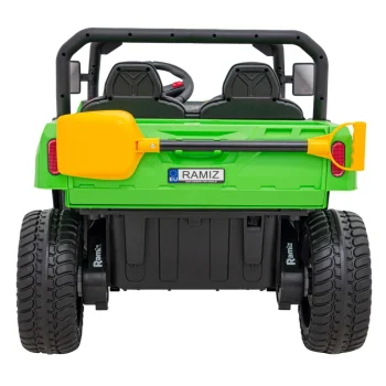 Brzina Prikupljanja 900 Za Djecu Zelena + 4x4 Pogon + Pokretni Kiper + Prtljažnik + Daljinski Upravljač + Lopata + Audio Led 7