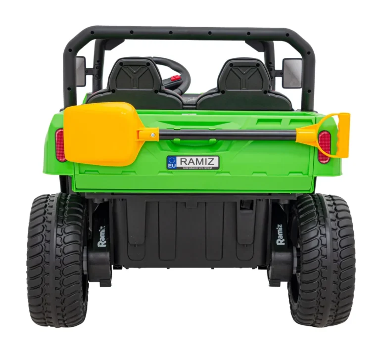 Brzina Prikupljanja 900 Za Djecu Zelena + 4x4 Pogon + Pokretni Kiper + Prtljažnik + Daljinski Upravljač + Lopata + Audio Led 7