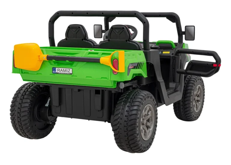 Brzina Prikupljanja 900 Za Djecu Zelena + 4x4 Pogon + Pokretni Kiper + Prtljažnik + Daljinski Upravljač + Lopata + Audio Led 8