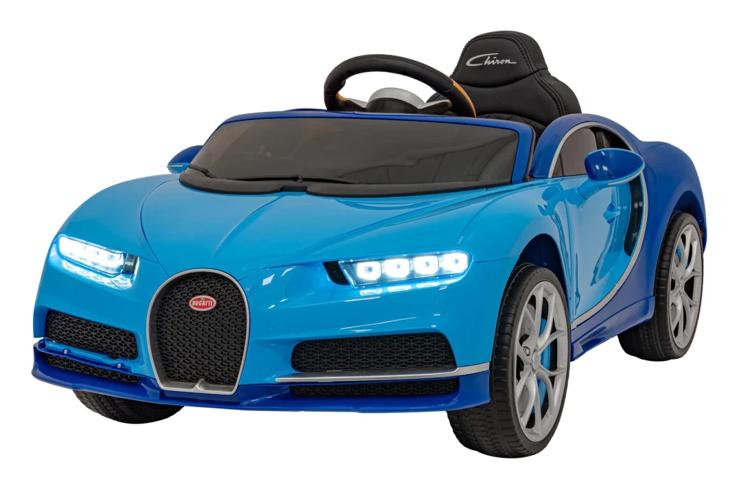 Bugatti Chiron Dječja Kolica Na Baterije, Plava + Daljinski Upravljač + Nosač Za Prtljagu + Eva 1