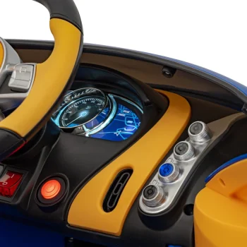 Bugatti Chiron Dječja Kolica Na Baterije, Plava + Daljinski Upravljač + Nosač Za Prtljagu + Eva 12
