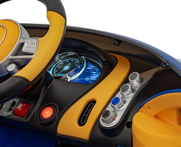 Bugatti Chiron Dječja Kolica Na Baterije, Plava + Daljinski Upravljač + Nosač Za Prtljagu + Eva 12