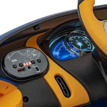 Bugatti Chiron Dječja Kolica Na Baterije, Plava + Daljinski Upravljač + Nosač Za Prtljagu + Eva 13