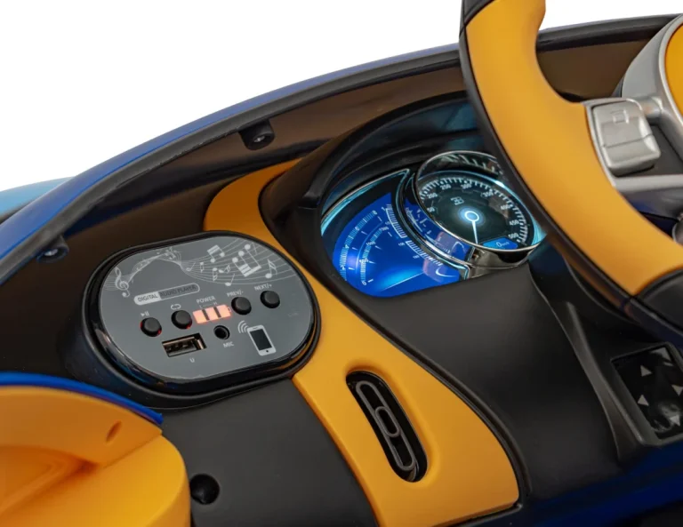 Bugatti Chiron Dječja Kolica Na Baterije, Plava + Daljinski Upravljač + Nosač Za Prtljagu + Eva 13