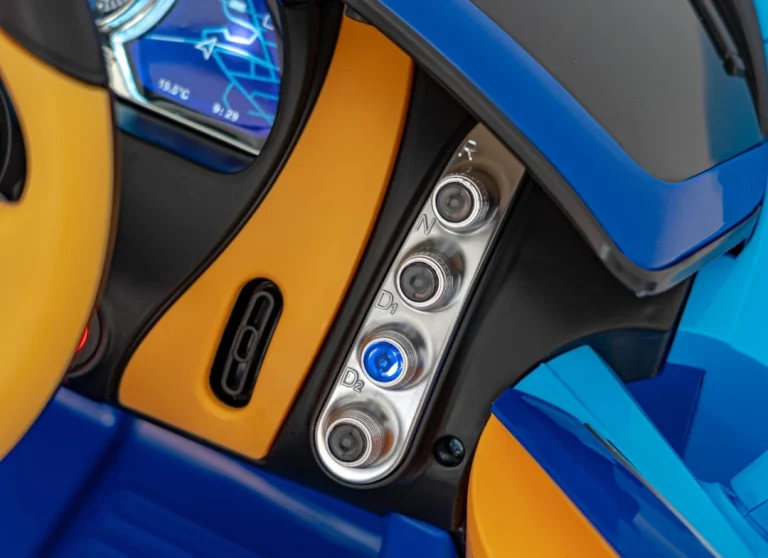 Bugatti Chiron Dječja Kolica Na Baterije, Plava + Daljinski Upravljač + Nosač Za Prtljagu + Eva 14