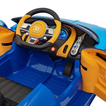 Bugatti Chiron Dječja Kolica Na Baterije, Plava + Daljinski Upravljač + Nosač Za Prtljagu + Eva 16
