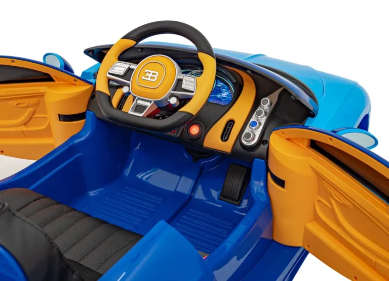 Bugatti Chiron Dječja Kolica Na Baterije, Plava + Daljinski Upravljač + Nosač Za Prtljagu + Eva 16