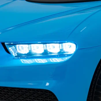 Bugatti Chiron Dječja Kolica Na Baterije, Plava + Daljinski Upravljač + Nosač Za Prtljagu + Eva 18
