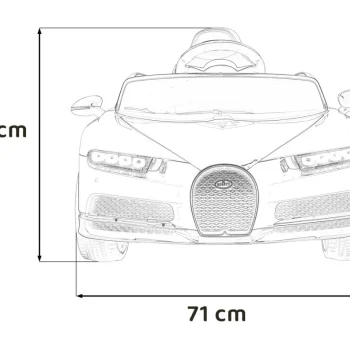 Bugatti Chiron Dječja Kolica Na Baterije, Plava + Daljinski Upravljač + Nosač Za Prtljagu + Eva 2