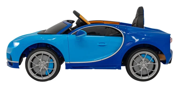 Bugatti Chiron Dječja Kolica Na Baterije, Plava + Daljinski Upravljač + Nosač Za Prtljagu + Eva 5