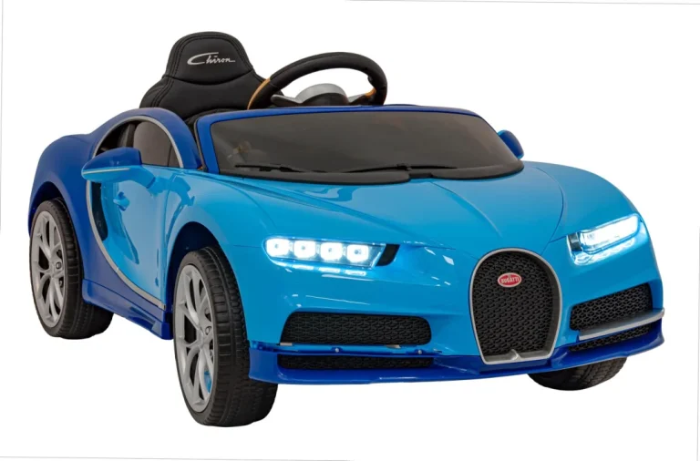 Bugatti Chiron Dječja Kolica Na Baterije, Plava + Daljinski Upravljač + Nosač Za Prtljagu + Eva 9