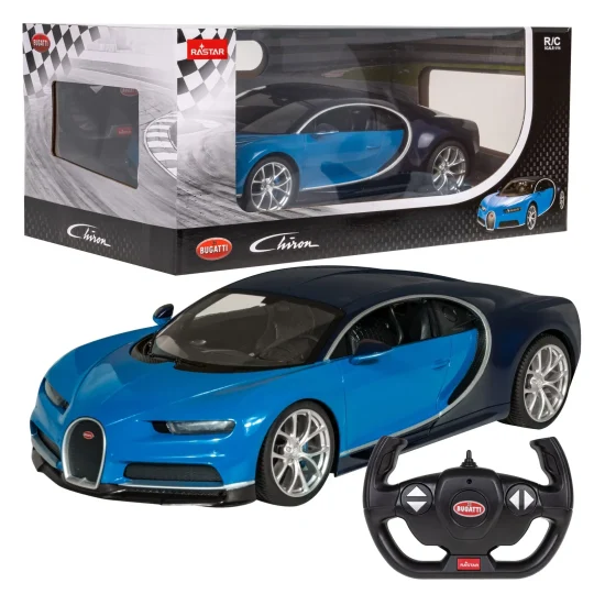 Bugatti Chiron Plavi Rastar Model 1:14 Automobil Na Daljinsko Upravljanje + Led Svjetla, Plava 1