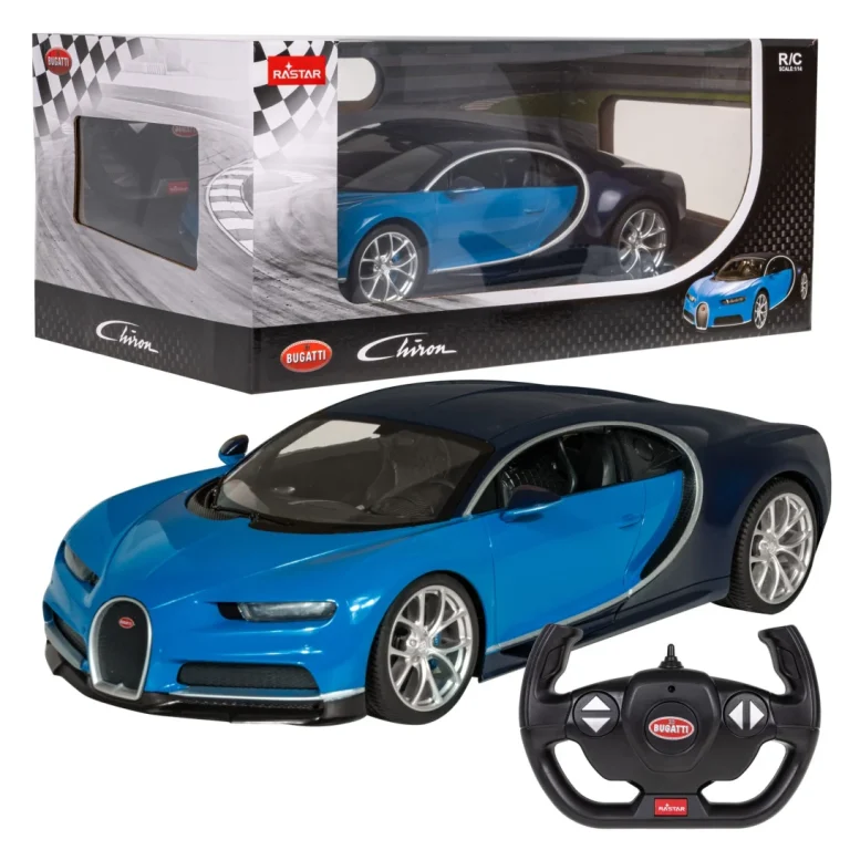 Bugatti Chiron Plavi Rastar Model 1:14 Automobil Na Daljinsko Upravljanje + Led Svjetla, Plava 1