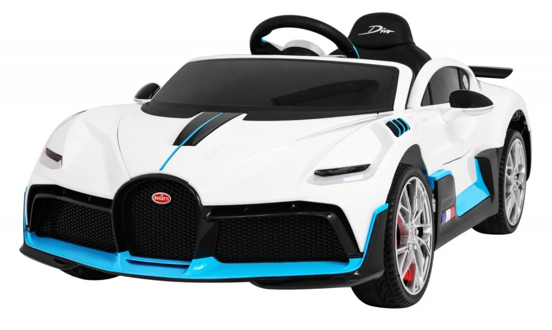 Bugatti Divo Dječji Automobil Na Baterije, Bijeli + Daljinski Upravljač + Eva + Spori Start, Bijela 1